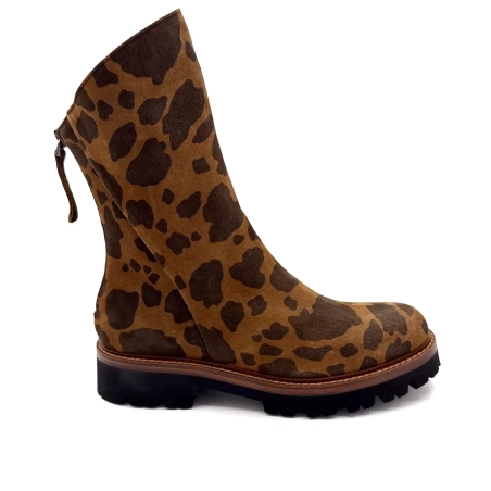 Ivoire 3270 Carrie 20 Suede Leo Print Maro Ivoire Chaussures