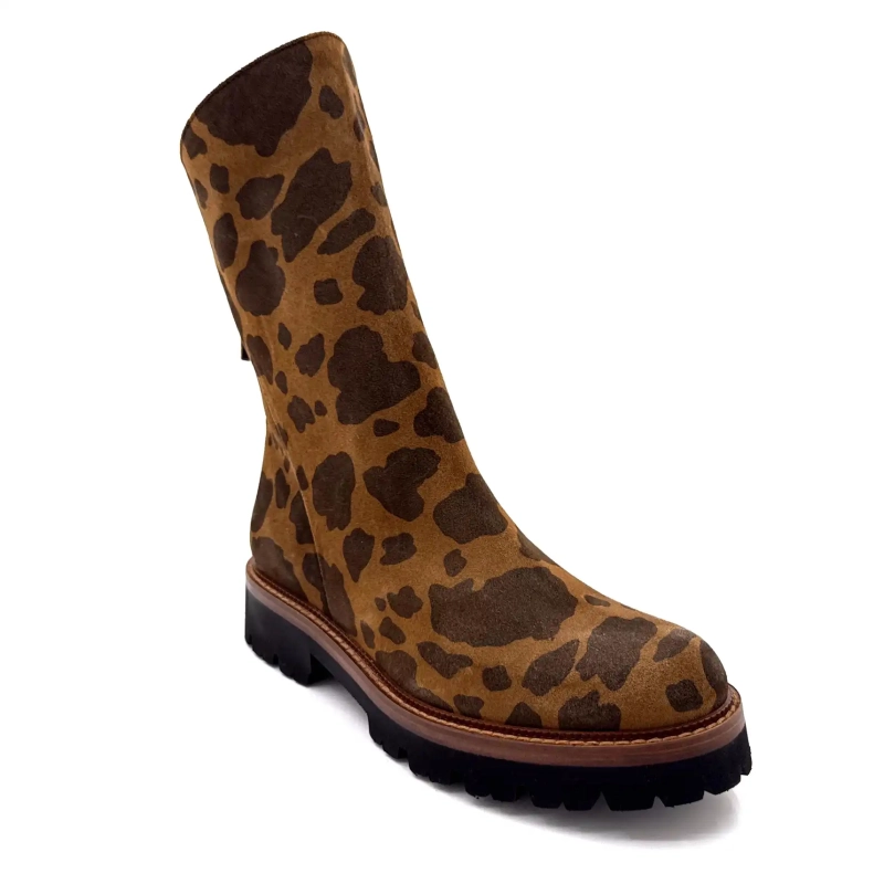 Ivoire 3270 Carrie 20 Zamsz Leo Print Brown Ivoire Chaussures