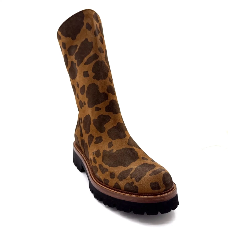 Ivoire 3270 Carrie 20 Suède Leo Print Bruin Ivoire Chaussures