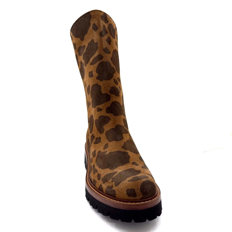 Ivoire 3270 Carrie 20 Semsket Leo-trykk Brun Ivoire Chaussures