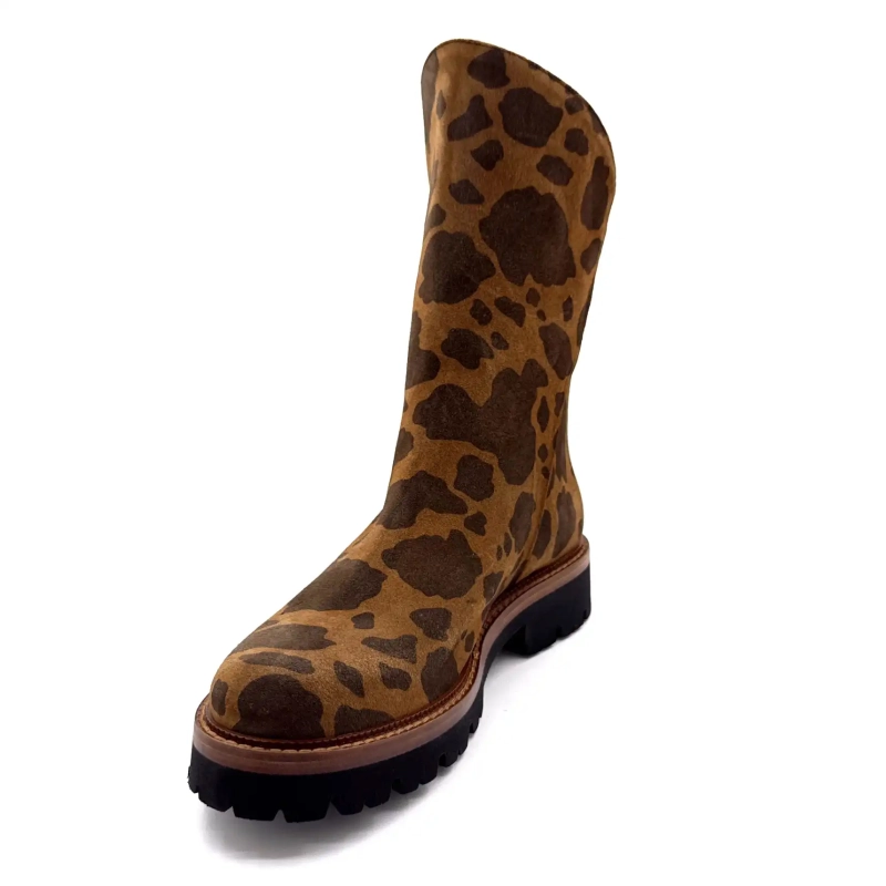 Ivoire 3270 Carrie 20 Suede Leo Print Marrone Ivoire Chaussures