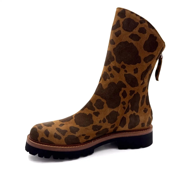 Ivoire 3270 Carrie 20 Suede Leo Print Maro Ivoire Chaussures
