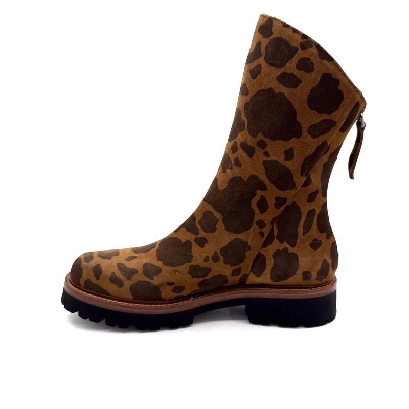 Ivoire 3270 Carrie 20 Semsket Leo-trykk Brun Ivoire Chaussures