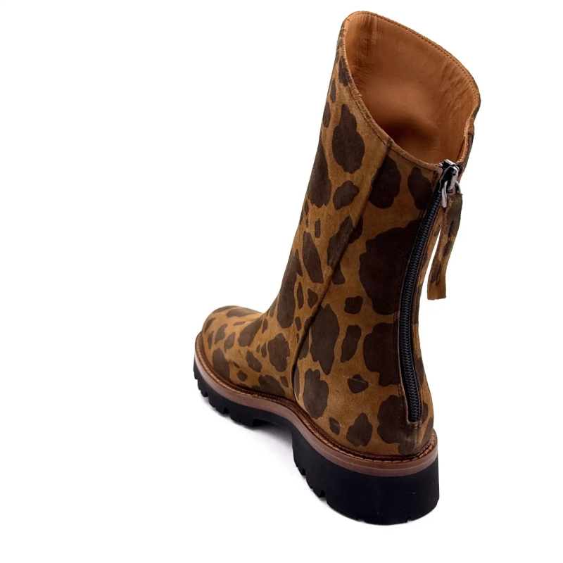 Ivoire 3270 Carrie 20 Semsket Leo-trykk Brun Ivoire Chaussures