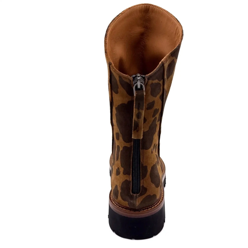 Ivoire 3270 Carrie 20 Σουέτ Λεοπάρ Στάμπα Καφέ Ivoire Chaussures