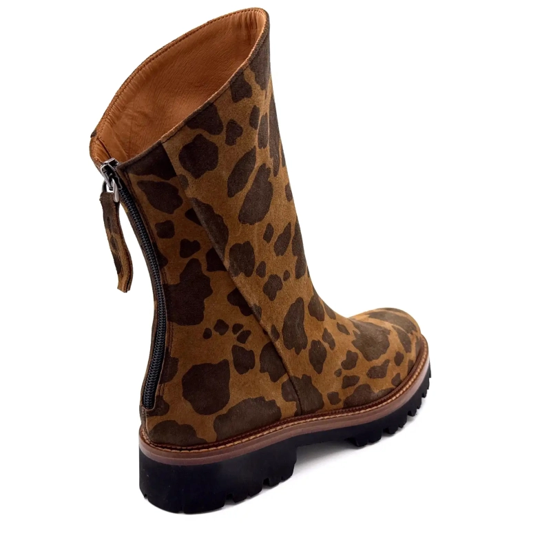 Ivoire 3270 Carrie 20 Suède Leo Print Bruin Ivoire Chaussures