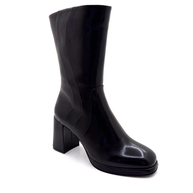 Regarde Le Ciel Analisa 12 Pelle Nera Ivoire Chaussures