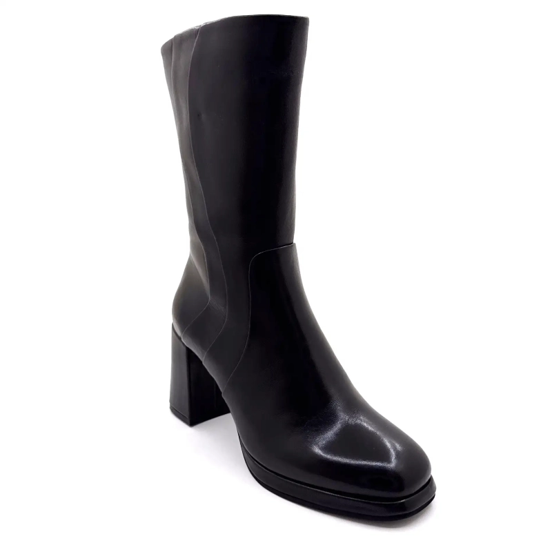 Regarde Le Ciel Analisa 12 Pelle Nera Ivoire Chaussures