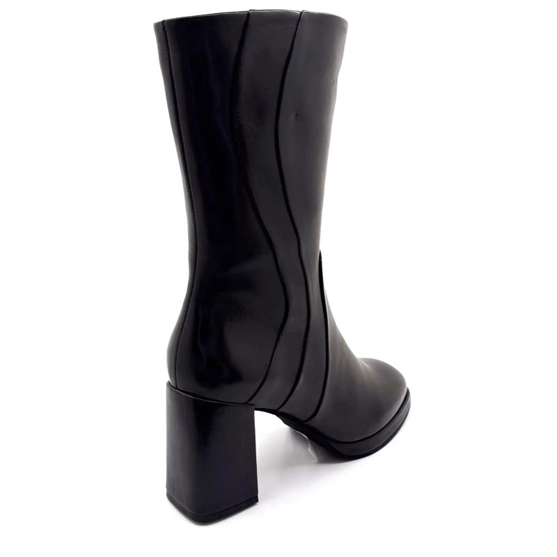 Regarde Le Ciel Analisa 12 Couro Preto Ivoire Chaussures