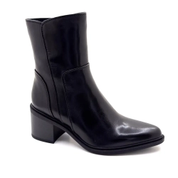 Regarde Le Ciel Marcy 01 Cuir Noir Ivoire Chaussures