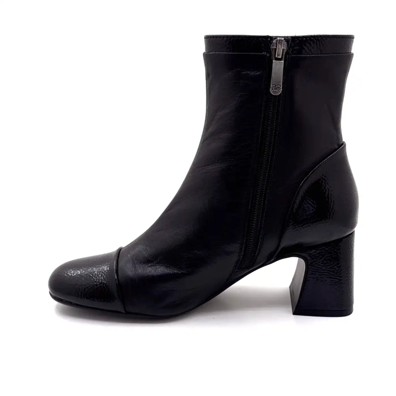 Look at the Sky Mya 01 Black Leather Ivoire Chaussures