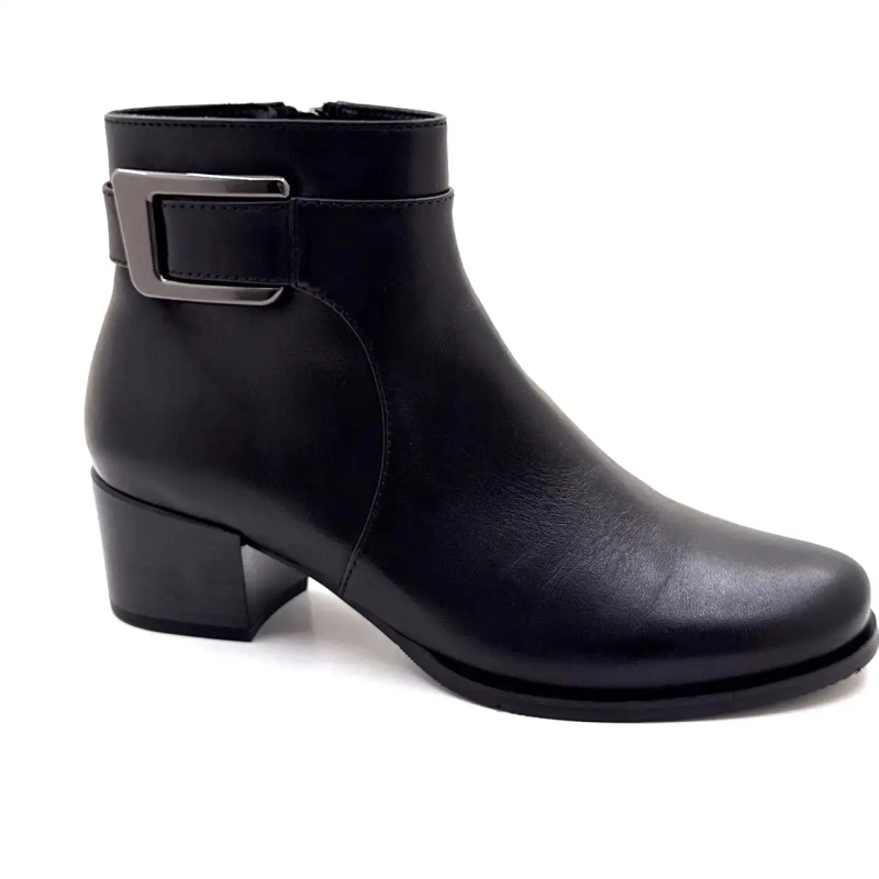Regarde Le Ciel Jolene 27 Cuir Noir Ivoire Chaussures