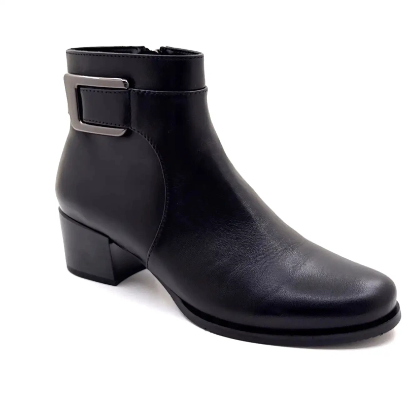 Regarde Le Ciel Jolene 27 Cuir Noir Ivoire Chaussures