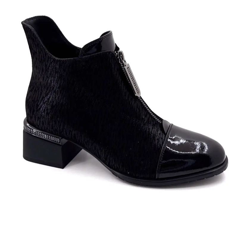 Metamorfose Vanina Μαύρο Δέρμα Σουέτ Ivoire Chaussures