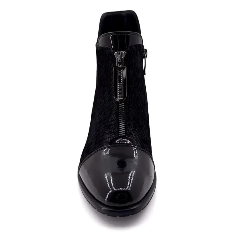 Metamorfose Vanina Zwart Suède Leer Ivoire Chaussures