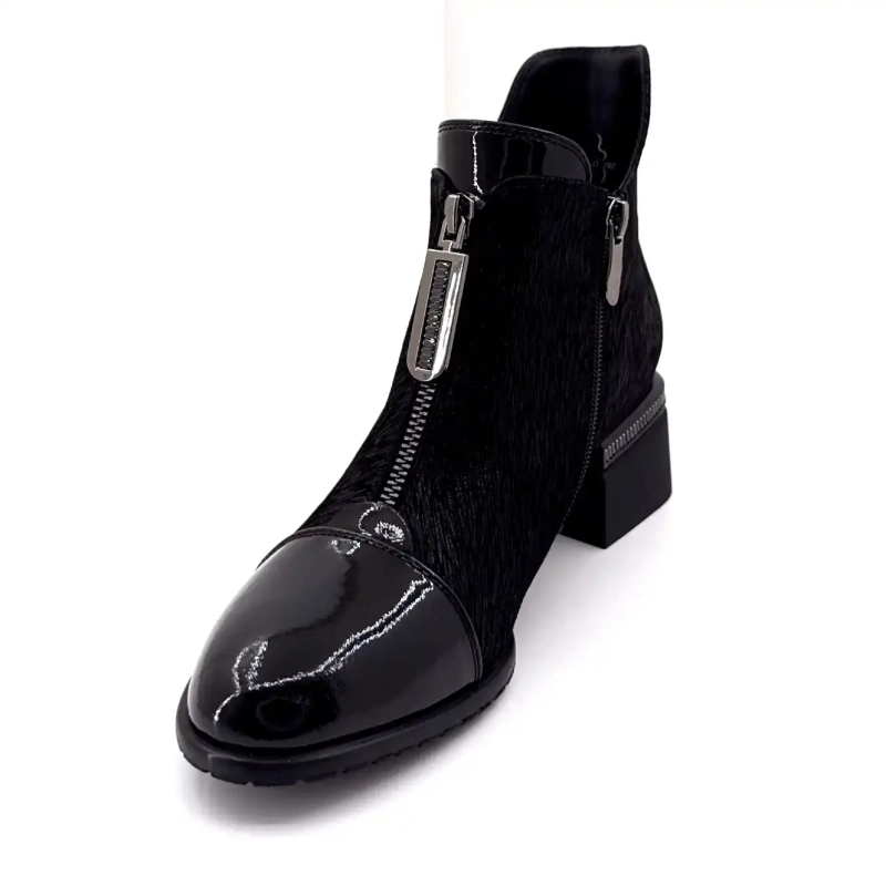 Metamorfose Vanina Μαύρο Δέρμα Σουέτ Ivoire Chaussures