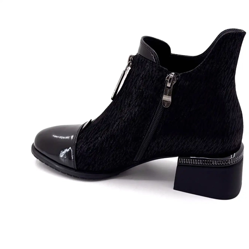 Metamorfose Vanina fekete velúr bőr Ivoire Chaussures