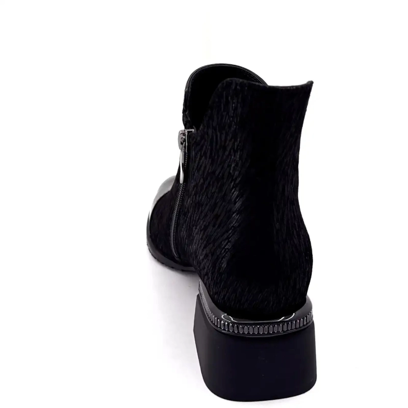 Metamorfose Vanina Svart Mocka Läder Ivoire Chaussures