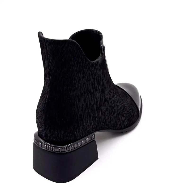 Metamorfose Vanina Svart Mocka Läder Ivoire Chaussures