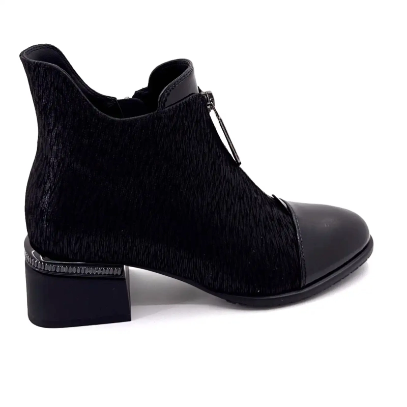 Metamorfose Vanina Piele Suede Neagră Ivoire Chaussures