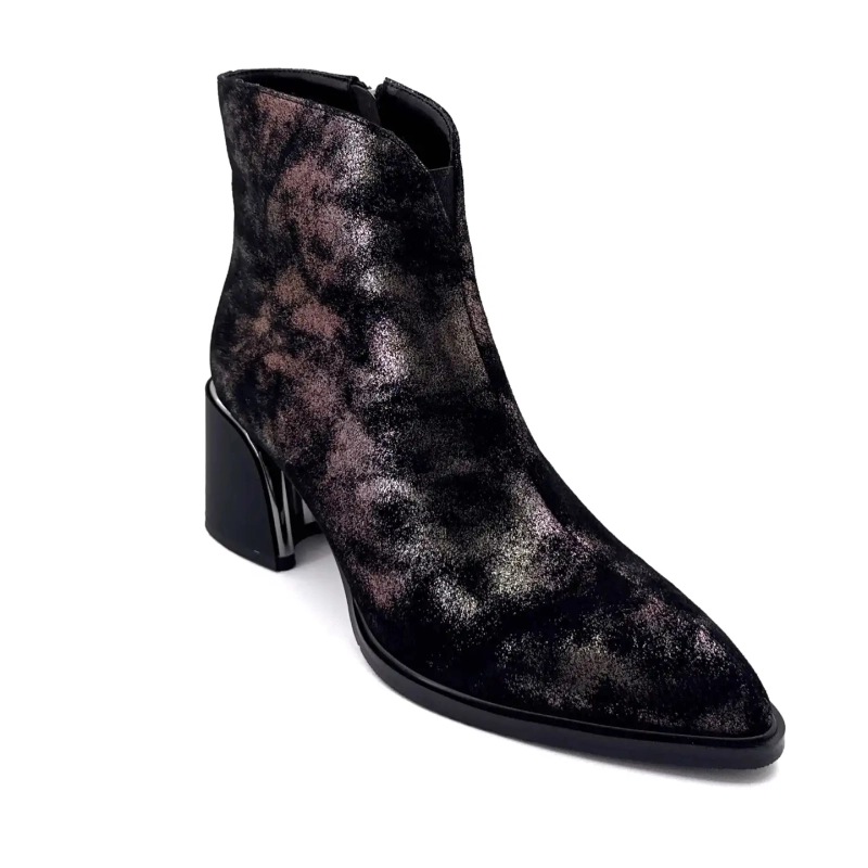 Metamorphose Vahe Leather Suede Black Bronze Ivoire Chaussures