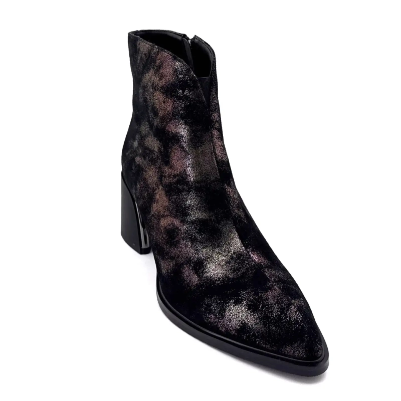 Métamorfose Vahe Cuir Daim Noir Bronze Ivoire Chaussures