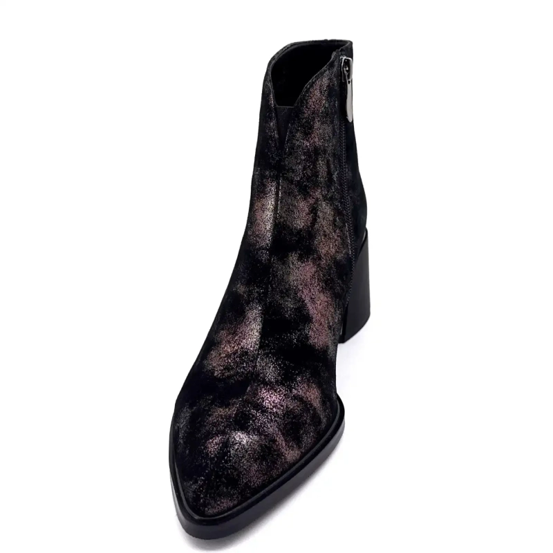 Metamorphose Vahe Δέρμα Σουέτ Μαύρο Χάλκινο Ivoire Chaussures