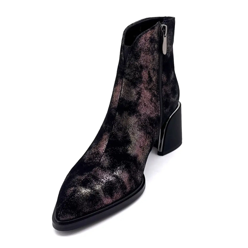 Metamorphose Vahe Δέρμα Σουέτ Μαύρο Χάλκινο Ivoire Chaussures