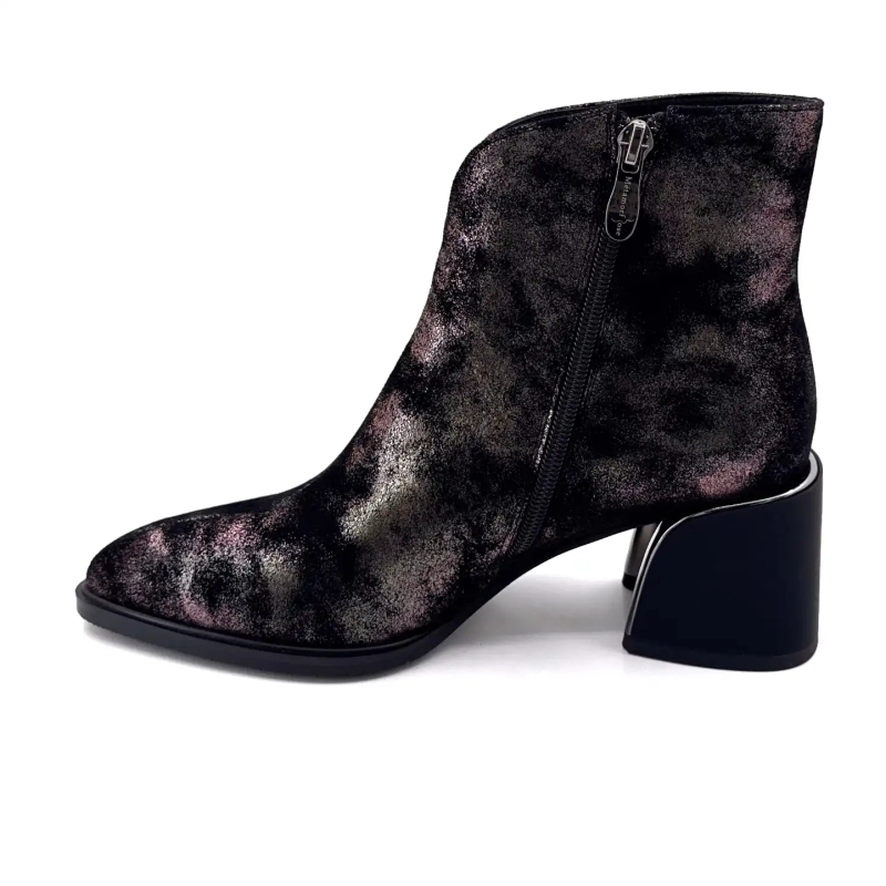 Metamorphose Vahe Læder Ruskind Sort Bronze Ivoire Chaussures