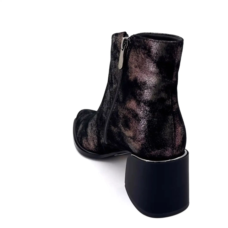 Metamorphose Vahe Skinn Semsket Skinn Svart Bronse Ivoire Chaussures