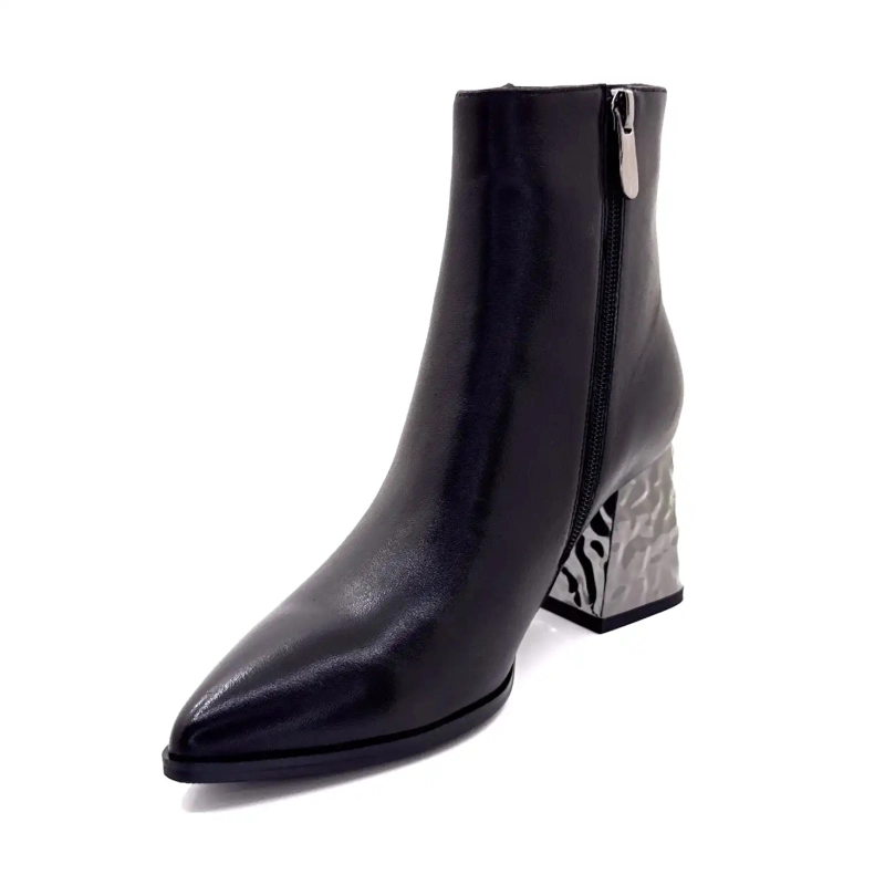 Métamorfose Vanzy Cuir Noir Ivoire Chaussures