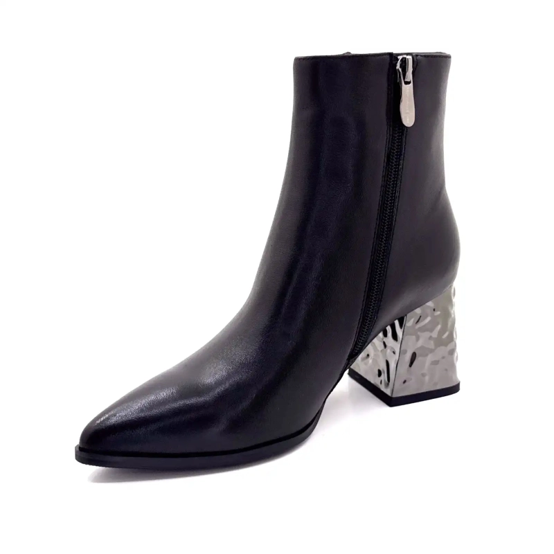 Métamorfose Vanzy Cuir Noir Ivoire Chaussures