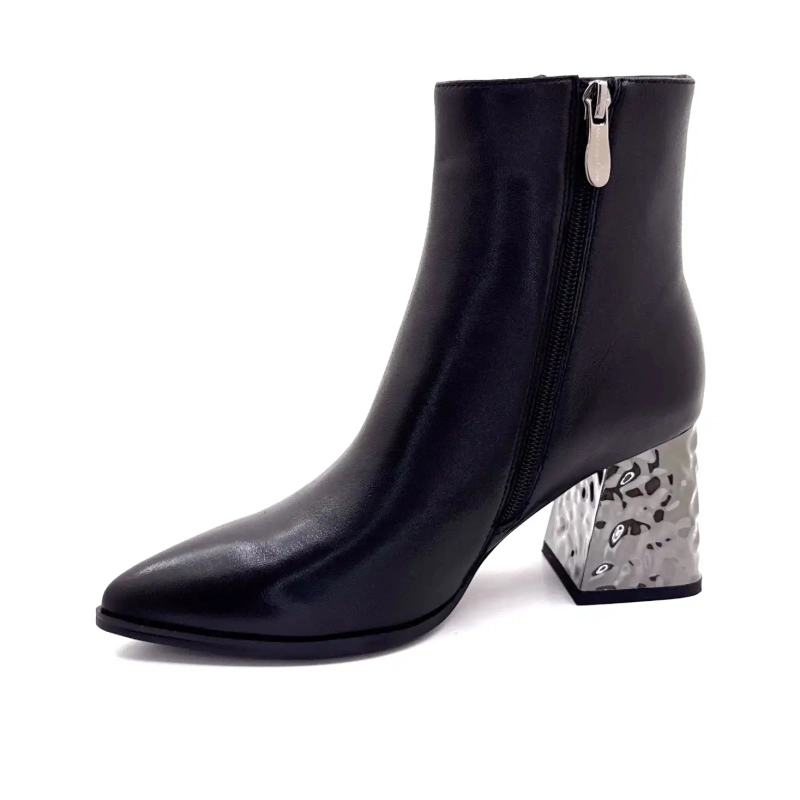 Métamorfose Vanzy Cuir Noir Ivoire Chaussures