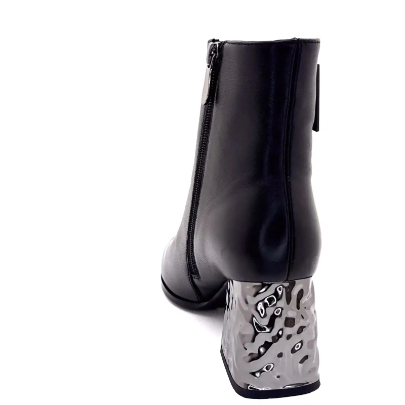 Métamorfose Vanzy Cuir Noir Ivoire Chaussures