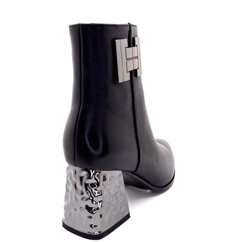 Métamorfose Vanzy Cuir Noir Ivoire Chaussures