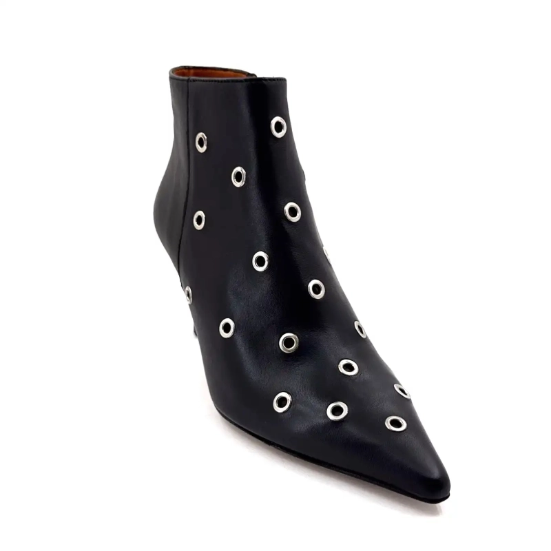 Angel Alarcon 25558 Svart Lær Ivoire Chaussures