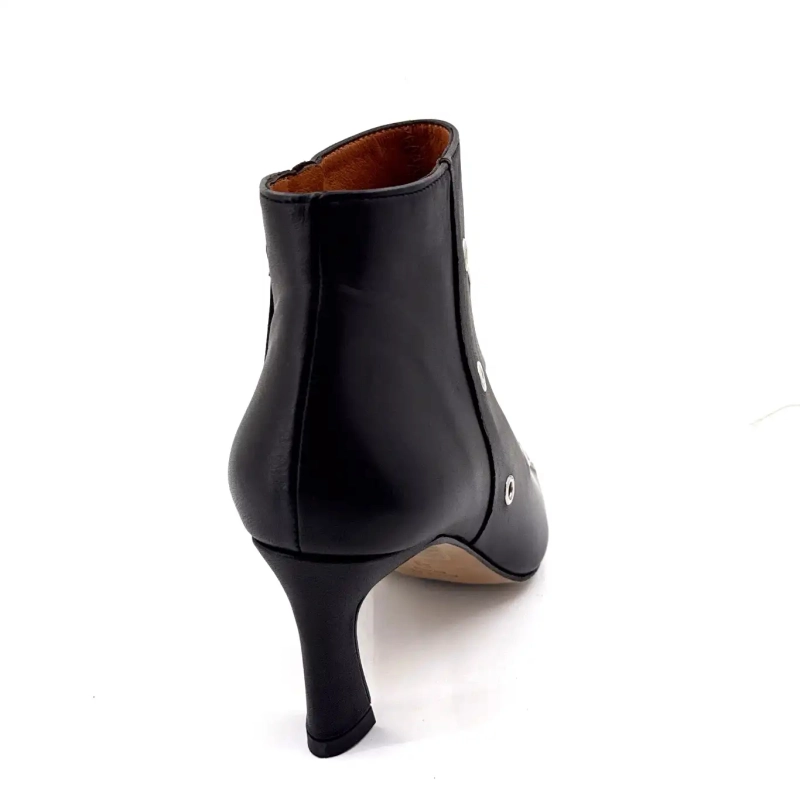 Angel Alarcon 25558 Svart Lær Ivoire Chaussures