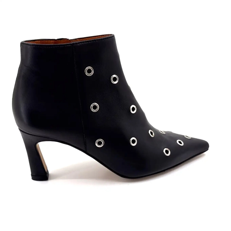 Angel Alarcon 25558 Pelle Nera Ivoire Chaussures