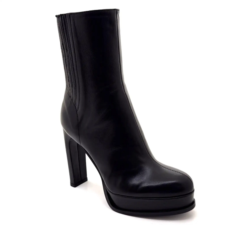 Chantal 2817-326 Pelle Nera Ivoire Chaussures