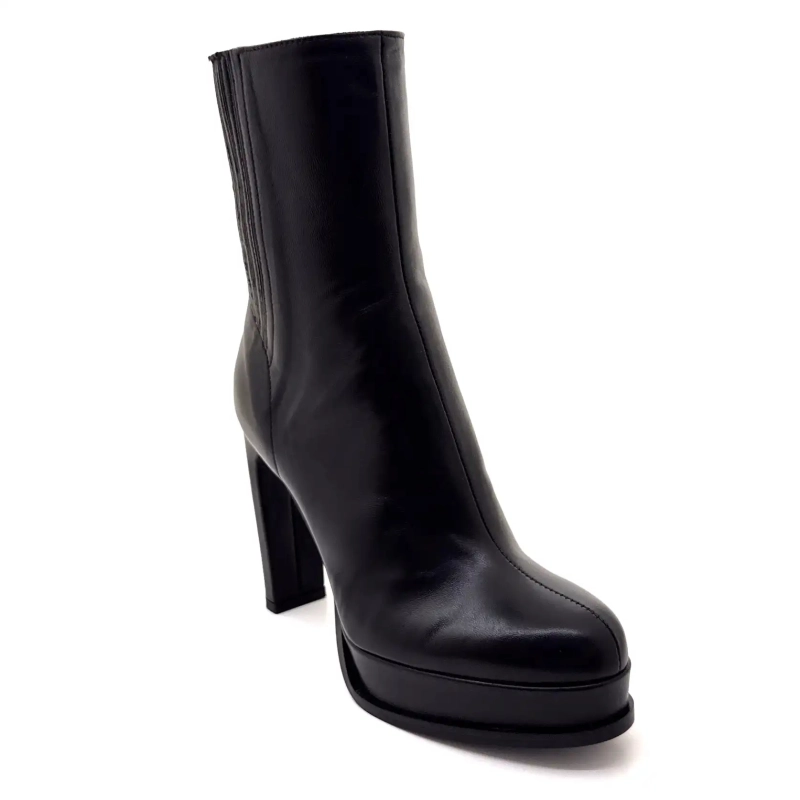 Chantal 2817-326 Schwarzes Leder Ivoire Chaussures