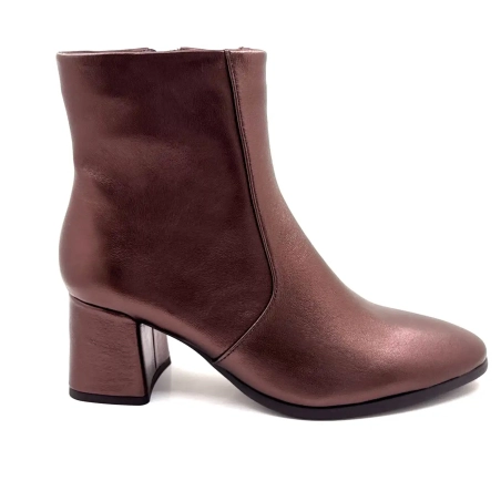 Regarde Le Ciel Millie-01 Bronzo Pelle Ebano Ivoire Chaussures