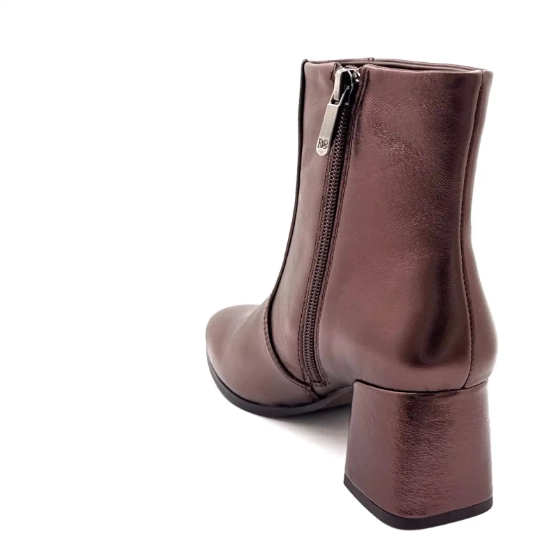 Regarde Le Ciel Millie-01 Bronzo Pelle Ebano Ivoire Chaussures