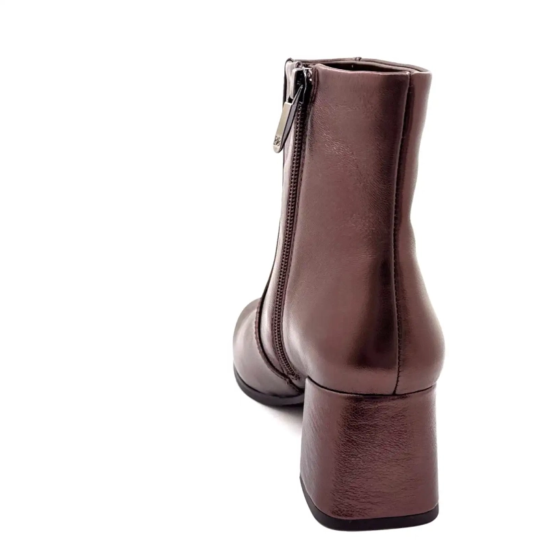 Regarde Le Ciel Millie-01 Bronze Couro Ébano Ivoire Chaussures