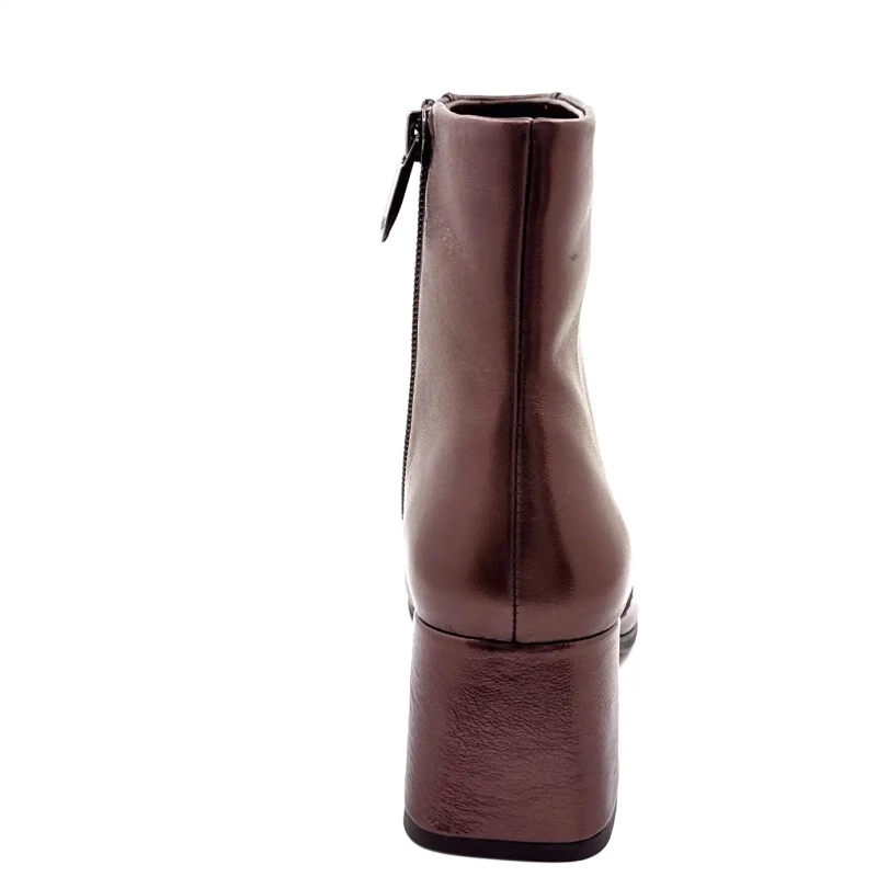 Regarde Le Ciel Millie-01 Bronzo Pelle Ebano Ivoire Chaussures