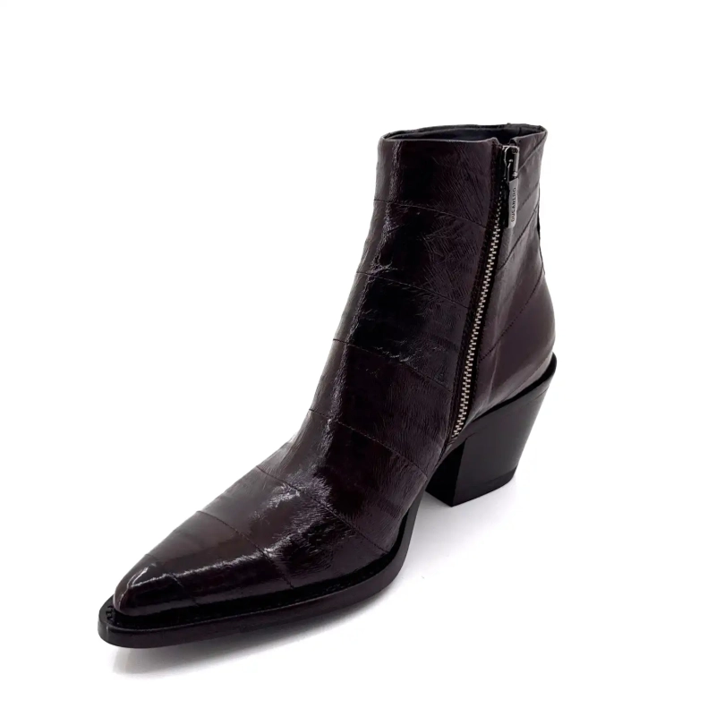 Ducanero 3885 Couro de Enguia Marrom Escuro Ivoire Chaussures