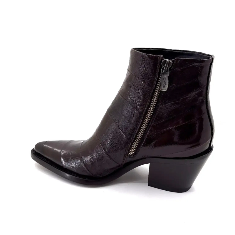 Ducanero 3885 Cuero de anguila marrón oscuro Ivoire Chaussures