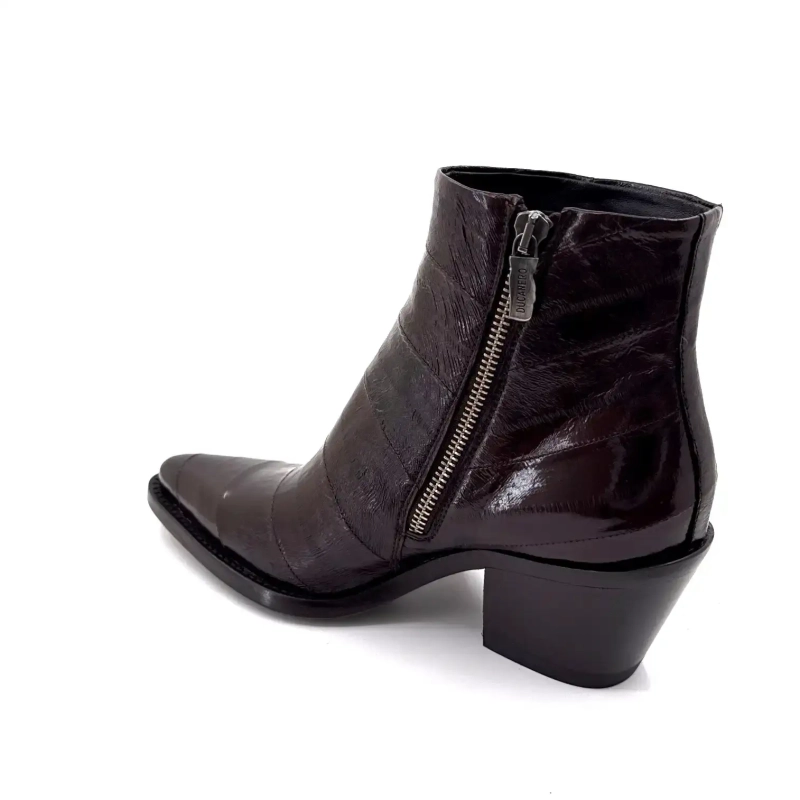 Ducanero 3885 Ciemnobrązowa skóra węgorza Ivoire Chaussures