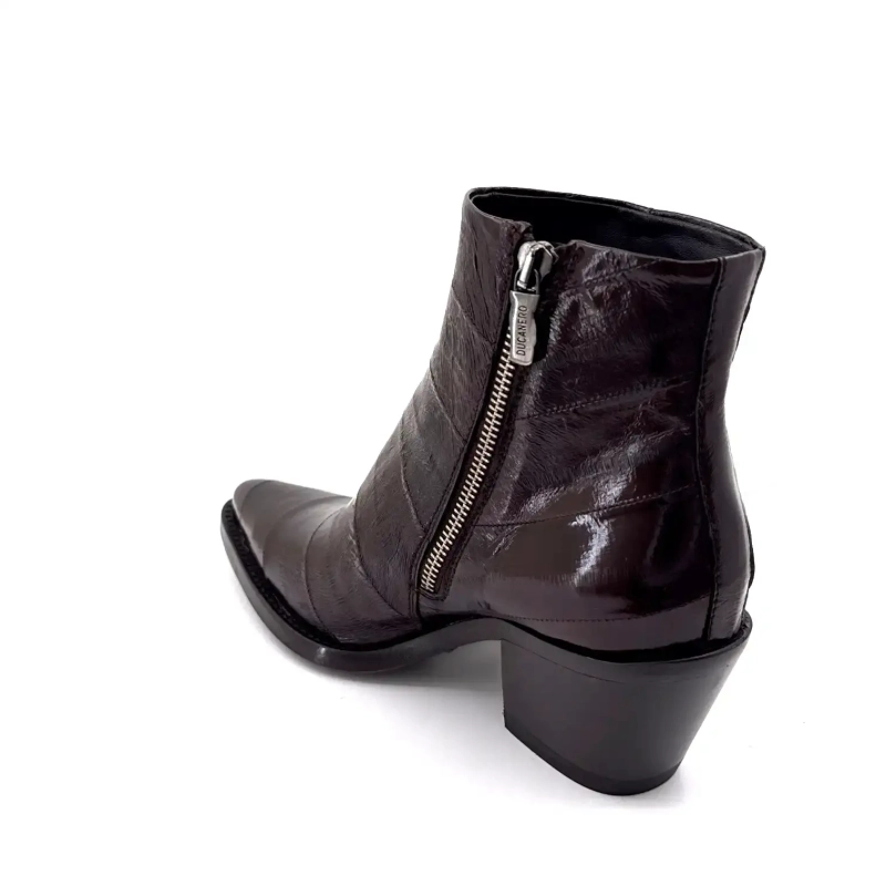 Ducanero 3885 Cuir Anguille Marron Foncé Ivoire Chaussures