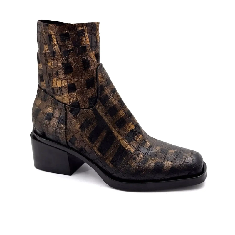 Elena iachi E4424 Aramis Leather Moro Bronze Ivoire Chaussures