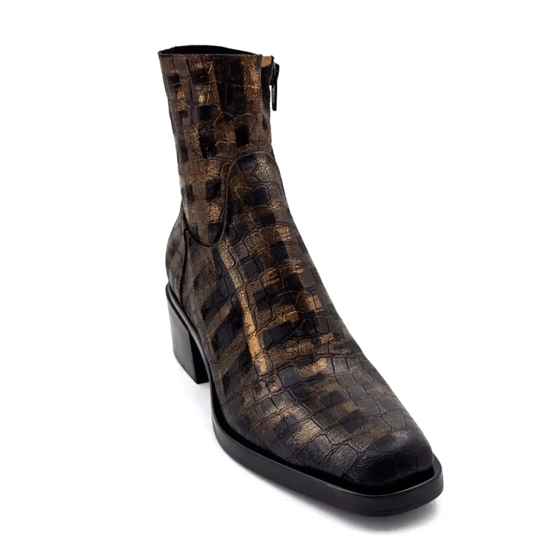 Elena iachi E4424 Aramis Leather Moro Bronze Ivoire Chaussures